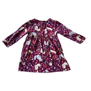 Long Sleeve Cotton Play Dress, 12m